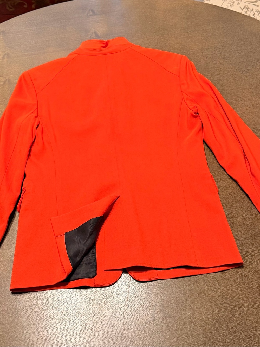 Rag & Bone Orange Blazer Satin Lapel One Button (stand collar)  Sz S/4 - Picture 7 of 12
